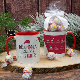 Personalized Grandma Claus's 7 Little Helpers 11oz Mug with Lindt Truffles