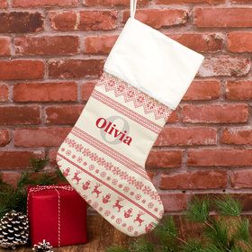 Personalized Christmas Stocking Ugly Sweater Name