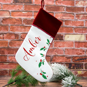Personalized Christmas Stocking Holly