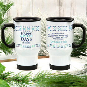 Personalized Happy Challah Days Stainless Steel Travel Mug (14oz)