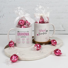 Personalized Blessed Grandma 11oz Mug with Lindt Truffles - 6 Grandkids