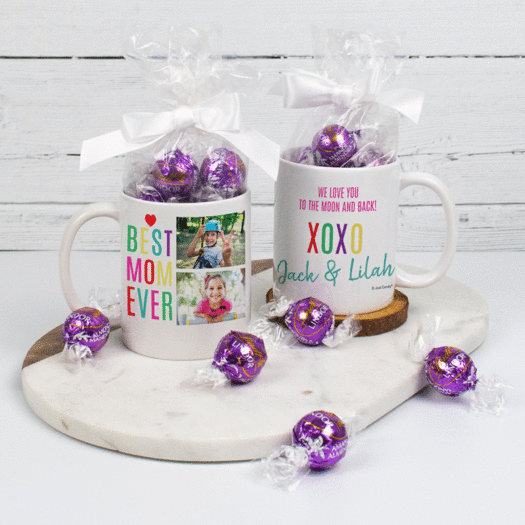 Personalized Best Mom Ever 11oz Mug with Lindt Truffles