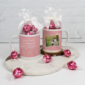 Personalized Mother 11oz Mug with Lindt Truffles - Our Hearts Belong to Mommy 3