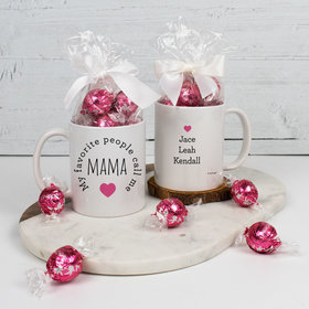 Personalized My Favorite People Call me Mama 11oz Mug with Lindt Truffles