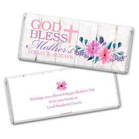 Personalized Mother's Day God Bless Mothers Chocolate Bar & Wrapper