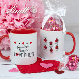 Personalized Six Love Bugs 11oz Mug with Lindt Truffles