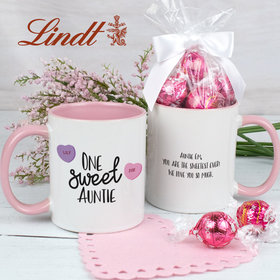 Personalized Two Sweet Hearts 11oz Mug with Lindt Truffles