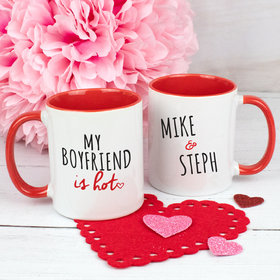 Personalized My Boyfriend is Hot 11oz Mug