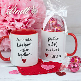 Personalized Let's Have Coffee Together 11oz Mug with Lindt Truffles