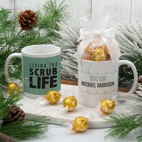 Personalized Scrub Life 11oz Mug with Lindt Truffles