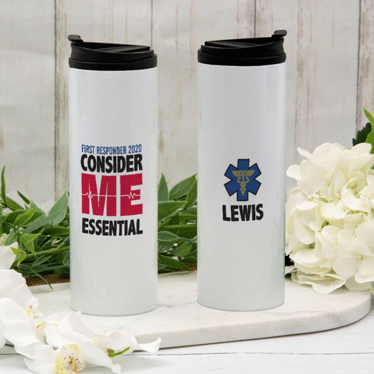 Personalized First Responder Stainless Steel Thermal Tumbler (16oz)