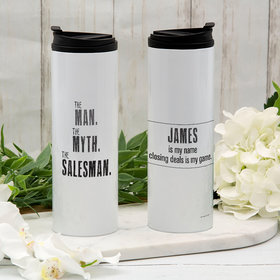 Personalized The Man, The Myth, The Salesman Stainless Steel Thermal Tumbler (16oz)