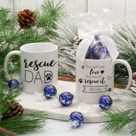 Personalized Rescue Dad 11oz Mug with Lindt Truffles