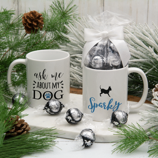 Personalized About My Dog (Chihuahua) 11oz Mug with Lindt Truffles