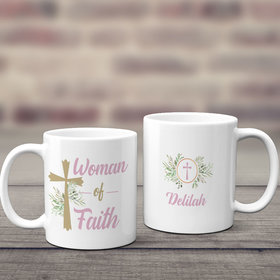 Personalized Woman of Faith 11oz Mug Empty