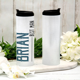 Personalized 16oz Stainless Steel Thermal Tumbler- Best Man