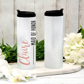 Personalized 16oz Stainless Steel Thermal Tumbler- Maid of Honor