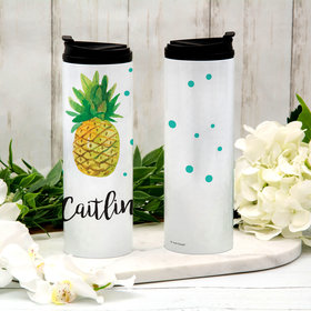 Personalized 16oz Stainless Steel Thermal Tumbler- Pineapple