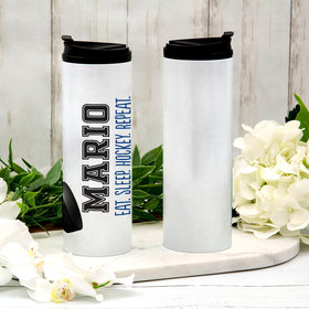 Personalized 16oz Stainless Steel Thermal Tumbler- Hockey