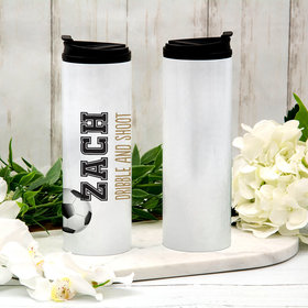 Personalized 16oz Stainless Steel Thermal Tumbler- Soccer