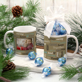Personalized Word Cloud Family 11oz Mug with Lindt Truffles