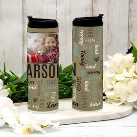 Personalized 16oz Stainless Steel Thermal Tumbler- Word Cloud Family