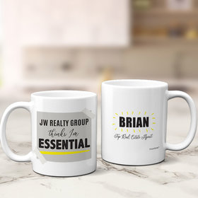 Personalized Company Thinks I'm Essential 11oz Mug Empty