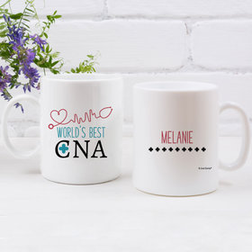 Personalized Nurse Appreciation World's Best CNA 11oz Mug Empty