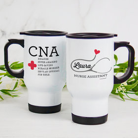 Travel Mug (14oz) - Nurse Appreciation CNA Miracle Worker