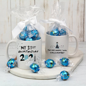Personalized Vaccinated Birthday 11oz Mug with Lindt Truffles
