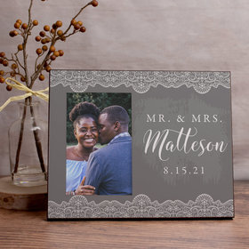 Personalized Picture Frame Mr. & Mrs. Lace
