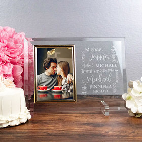 Personalized Picture Frame Wedding Word Cloud