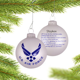 Personalized Air Force American Pride Christmas Ornament