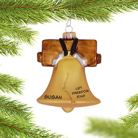 Personalized Liberty Bell Christmas Ornament
