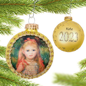 Krebs Personalized 2023 Dated Masters on Silk (Little Gleaner Renoir) Christmas Ornament