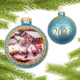 Krebs Personalized 2023 Dated Masters on Silk Christmas Ornament