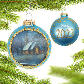 Krebs Personalized 2023 Dated Masters on Silk (Day) Christmas Ornament