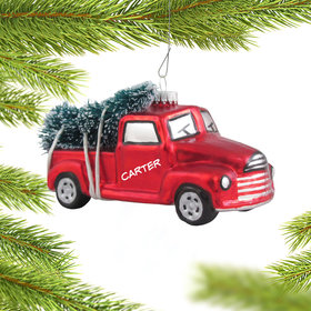 Personalized Pickup Truck with Tree Ornament