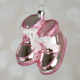 Personalized It's a Girl! Booties Christmas Ornament