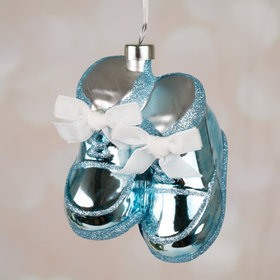Personalized It's a Boy! Booties Christmas Ornament