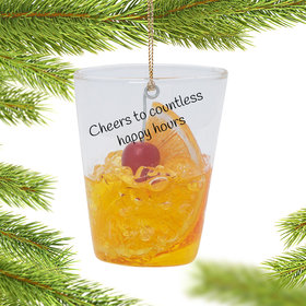 Old Fashioned Cocktail Christmas Ornament