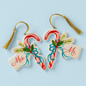 Lenox Mr & Mrs Ornament Set Of 2 Christmas Ornament