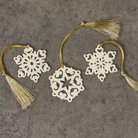Lenox Pierced Snowflake 3 Piece Christmas Ornament Set