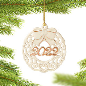 Lenox 2022 A Year To Remember Wreath Christmas Ornament