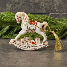 Lenox 2022 Vintage Rocking Horse Christmas Ornament