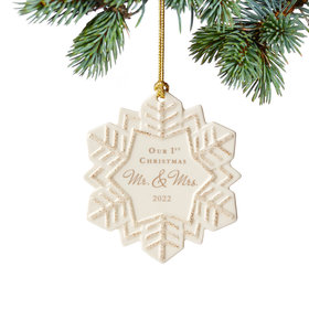 Lenox 2022 Our 1st Christmas Together Snowflake Christmas Ornament