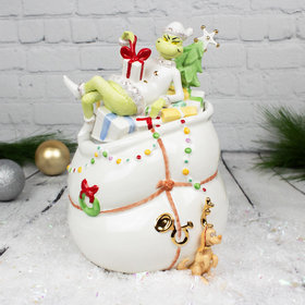 Lenox Grinch Merry Christmas Cookie Jar