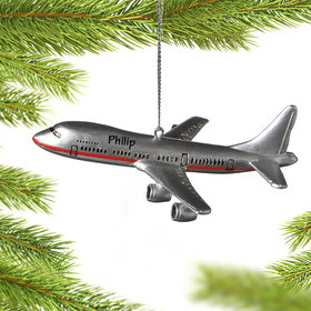 Personalized Airliner Christmas Ornament