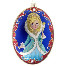 Snow Queen Disc Christmas Ornament