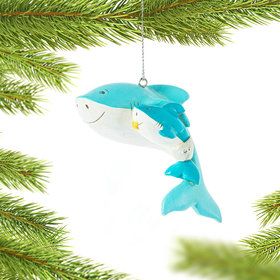 Personalized Shark with Baby Shark Christmas Ornament